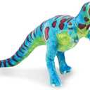 Melissa & Doug T-Rex Dinosaur - Lifelike Stuffed Animal (Over 2 feet Tall) Giant Blue Stuffed T-Rex Plush Toy, 24.5 X 21.5 X 6.5