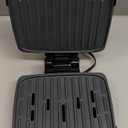 George Foreman Fully Submersible Grill, NEW Dishwasher Safe, Wash the Entire Grill, Easy-to-Clean Nonstick, Black/Grey (4-Serving)