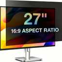 27 Inch Computer Privacy Screen Filter for 27"Monitor Aspect Ratio 16:9（59.8x33.7cm）the Protector Film, Anti Glare Blue Light Blocking Monitor Privacy Screen Protector,Anti-Spy Screen Shield