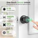 Fingerprint Door Knob, Smart Door Knob, Biometric Door Knob with Code, App Control, Auto Lock, Fingerprint Door Lock,Thumb Print Door Knobs for Bedroom, Office, Apartment
