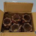 ALPHA Living HOME Napkin Rings Set of 12 for Dinner Parties, Weddings Receptions, Family Gatherings, Everyday Use - Set Your Style with Daily Use Table Dcor Accessories (Brown)