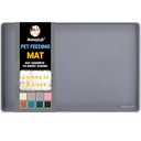 MateeyLife Silicone Cat & Dog Food Mat for Floors Waterproof, Anti-Slip Dog Bowl Mats for Food and Water, Pet Feeding Mats with Lip to Prevent Spills, Pet Placemat for Messy Drinkers to Protect Floors