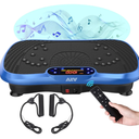 AXV Vibration Plate Fitness Platform Exercise Machine Vibrating Lymphatic Drainage Shaking Full Body Shaker Workout Vibrate Stand Shake Board Sport Gym for Weight Loss Fat Burner for Women Men