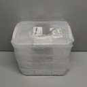 4 Pack of Cookie Cutter Storage with Chocolate Cookie Mold,Handheld Transparent Cookies Cutter Organizer Storage with a Sticker and a Pen,Cover To Prevent Dust, Can Be Used Alone or Hidden for Stacking