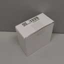 Yulejo 4 Pack Pegboard Accessories with Lid White Clear Peg Board Bins with Hooks Containers Plastic Pegboard Bins for Garage Craft Room Storage Kitchen, 3.9 x 3.2 x 3.2 Inch