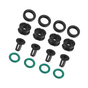 Motoforti Fuel Injector O Rings Seals with Micro Filters Fuel Injector Repair Kit for Suzuki GSXR 600 750 1000 Hayabusa GSX1300 Rubber Black (Set of 4) Long-lasting
