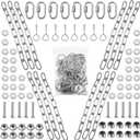 Hicarer Complete Hanging Target Gong Mounting Kit AR500 3/8" Steel Shooting Mounting Kit Steel Target Hanger