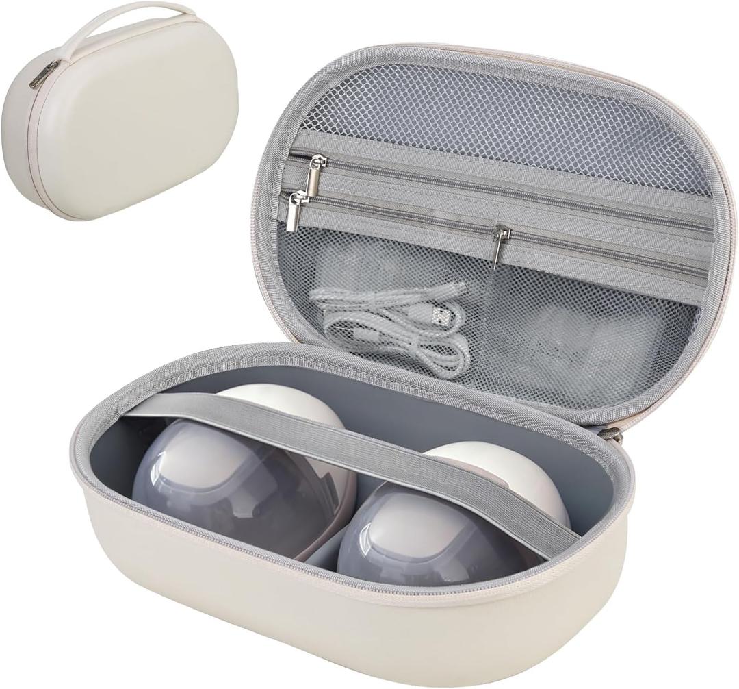 Wearable Breast Pump Bag, Carrying Case Compatible with Eufy Breast Pump, Portable Breast Pump Storage Bag for Momcozy Willow Medela and Most Breast Pumps, Hold 2 Pumps, Ideal for Going Out and Travel