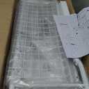 Over The Toilet Storage Cabinet - 2-Door Design Bathroom Organizers Shelf, Freestanding Space-Saver Above Toilet Storage Cabinet with Privacy Protection Rack, Water-Resistant Toilet Shelves (White)