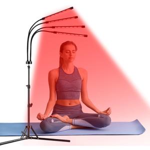Red Light Therapy for Body, 80LEDs Infrared Therapy With Adjustable Bracket and Gooseneck, 660nm 850nm Deep Red for Face, Neck