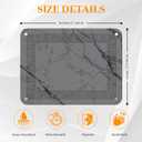 Stone Drying Mat for Kitchen Counter - Marble Diatomaceous Earth Dish Drying Stone, 15.8 x11.8" Sink Mat (Grey) (Gray)