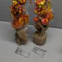 2 Pcs Fall Decorations for Home 18 Inch Fall Tree, Fall Decor Fake Pumpkin Berry Maple Leaves Table Centerpieces, Autumn Harvest Home Decor for Halloween Thanksgiving Party