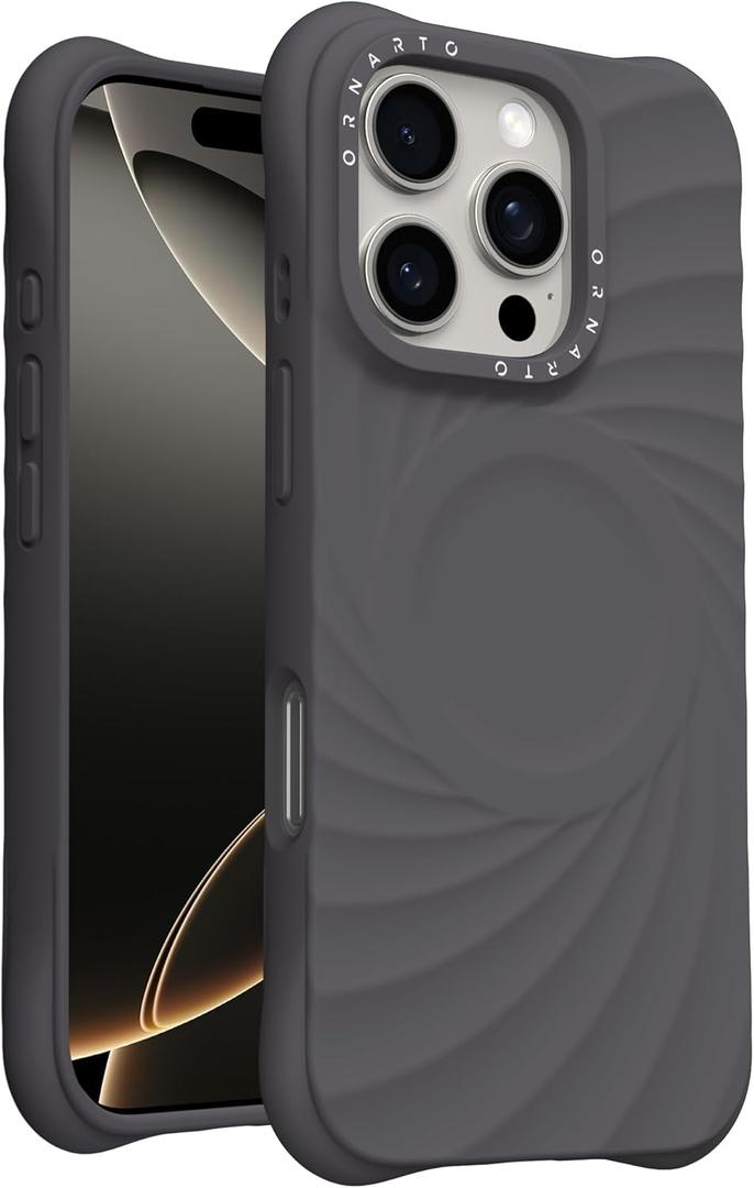 ORNARTO Vortuxe for iPhone 16 Pro Case 6.3" | 2X MIL-STD Drop Protection | Compatible with MagSafe | Sleek Aesthetic Liquid Silicone Phone Cover - Cosmic Mist