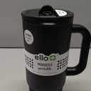 Ello Port 30oz Tumbler with Carry Loop & Integrated Handle | Vacuum Insulated Stainless Steel Reusable Water Bottle Travel Mug | Leak Proof Lid | Flexible Straw | BPA-Free | Dishwasher Safe | Black