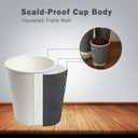 Clawsoff Coffee Cups 12 oz 120 Pack, Corrugated Insulated Ripple Wall Disposable Paper Coffee Cups 12oz, To Go for Hot Beverage or Cold Drinks Office/Home/Cafe/Party/Travel (Gray) | Corrugated, Insulated, Ripple Wall, Disposable, 12oz, To Go