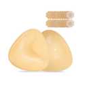 NSOLEX Double Sided Sticky Bra Inserts Pads 1 Pair Reusable Push up Lift Self Adhesive Bras for Women Bikini, Skin Tone, (Medium)