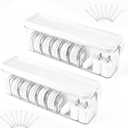 TexHome 2 Pcs Charger Cable Organizer Box with Lid Plastic Cord Storage Box with Wire Ties, Electronics Cord Organizer for Home Drawer Office Desk Accessories Storage