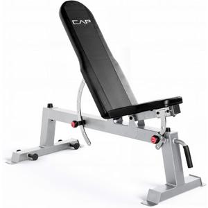 Cap Barbell Deluxe Utility Weight Bench Color Series (Silver, Round Backpad)