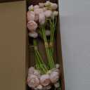 Floroom Ranunculus Artificial Flowers 18 Pcs Blush Faux Silk Mini Ranunculus Bulk Fake Wedding Filler Flowers for DIY Pink Bouquets, Centerpieces, Bridal Shower Decorations & Arrangements