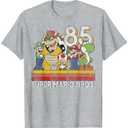 Super Mario Bros Retro Character Line-Up Comfort Colors Adult Heavyweight T-shirt, Size 2XL