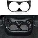 Car Rear Cup Holder Sticker Carbon Fiber Decal Interior Trim Cover for Jeep Wrangler Sport/X 2011 2012 2013 2014 2015 2016 2017 Accessories
