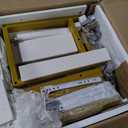 DWVO Vanity Desk with LED Lighted Mirror and 3 Lighting Modes, L-Shaped Corner Vanity Table, 48" Large Dressing Table with 5 Tempered Glass Drawers with Open Storage Shelves, White