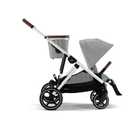 Gazelle S Stroller - Silver Frame with Stone Grey Seat