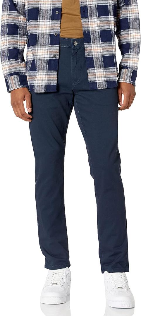 Amazon Essentials Men's Slim-Fit Pants, 5-Pocket Stretch Twill Design (40W x 28L, Navy)