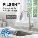 Gerber Pilsen Pull-Down Kitchen Faucet, Stainless Steel