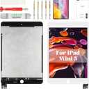 For iPad mini 5 Screen Replacement for iPad mini 5 LCD A2126 for iPad mini 5 Digitizer Display Screen Touch Assembly Repair Kits A2133 A2124 A2125 White