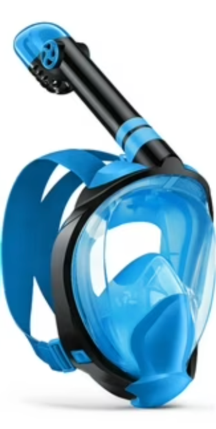 Greatever Snorkeling Gear for KidsIdeal Gifts of Kids Snorkel MaskFull Face Snorkel Mask Kids with Camera MountSafe Breathing for Enchanting Travel (Blue)