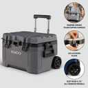 Igloo Trailmate 52Qt Wheeled Cooler, Insulated Hard Shell Ice Chest, Carbonite, 1664 Ounces