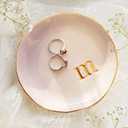 COLLECTIVE HOME - Ceramic Jewelry Tray, Decorative Trinket Dish for Rings Earrings Necklaces Bracelet Watch Keys, Birthday Mother's Day Christmas Gift for Women, 4.75", Colored Surface (M)