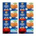 Earth's Best Organic Kids Snacks, Sesame Street Toddler Snacks, Organic Breakfast Biscuits for Kids 2 Years and Older, Blueberry, 5 Packs of 2 Biscuits per Box (Pack of 6, BB: 03/12/2026)