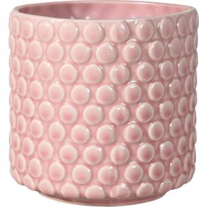 Bloomingville 5 Inch Stoneware Flower Pot with Polka Dots - Rose Planter for Succulents Plants, Colorful, 5"