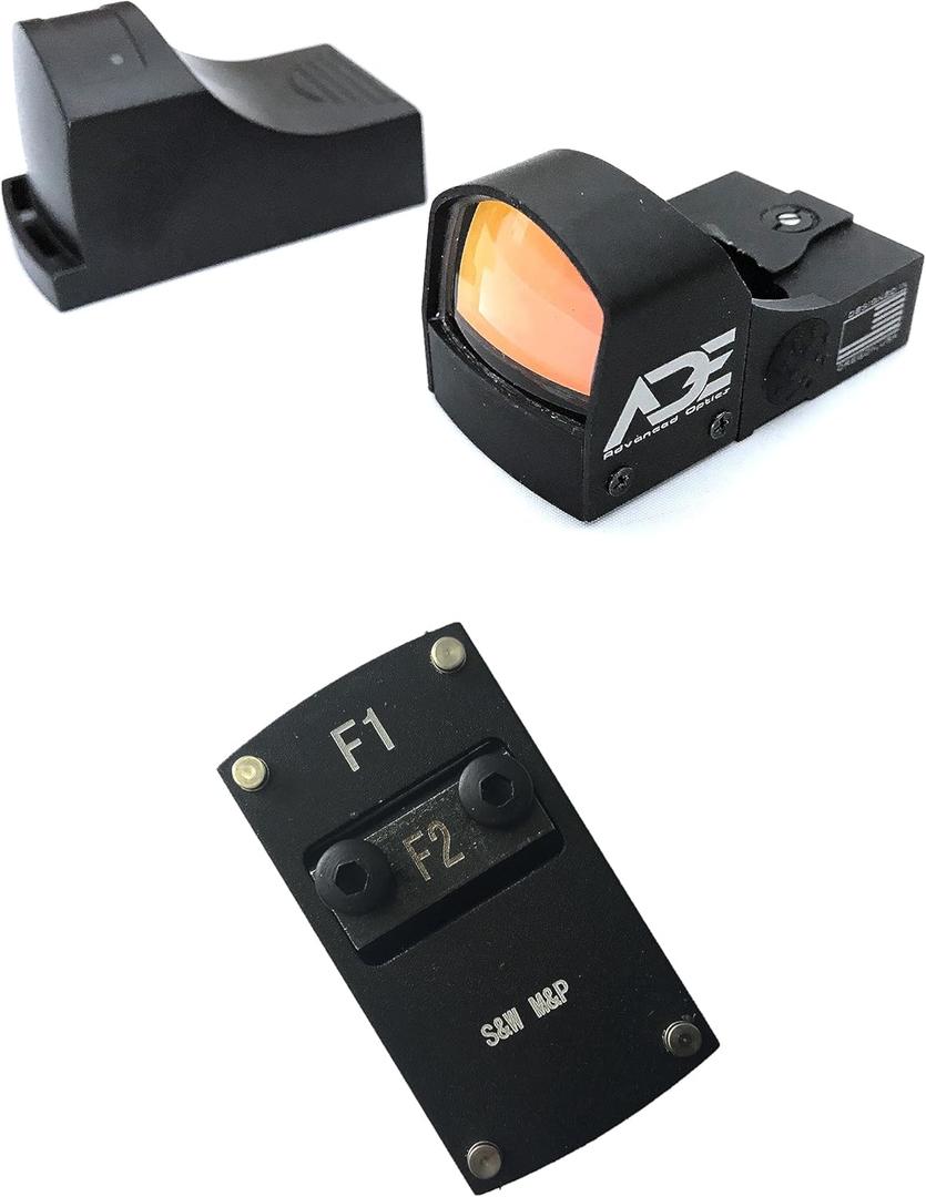 Ade Advanced Optics Compact RD3-009 Red Dot Reflex Sight + Optic Mounting Plate for SW Smith Wesson MP/MP 2.0 Shield SD9VE,SD40VE Pistol and Also a Standard Picatinny Mount  5 MOA Reflex for Pistols