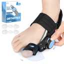 Bunion Corrector for Women Men: Big Toe Straightener Bunion Fix with Adjustable Knob-Orthopedic Bunions Splint Brace Toe Alignment Correction for Hallux Valgus Pain Relief Day/Night 1PCS (Black)