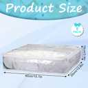 8 Pcs Clear Plastic Storage Bags with Zipper, Sweater Storage Bags Clothing Organizer Bag for Sheet Blanket Sweater Clothe Comforter Bedding Pillow (15.7 x 13.8 x 3.9 Inch)