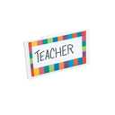 Really Good Stuff Basket and Bin Label Holders with Labels - 12 Pack - Storage for Classroom Organization - Plastic Label Clip & Holder for Baskets - Clear and Durable