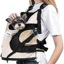 H Hidream Dog Carriers for Small Dogs,Dog Backpack with 2 Pocket for Travel,Comfortable Dog Front Carrier Suitable for Dogs 8-18 pounds Machine Washable (Beige)