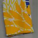 DFXSZ Yellow Blue Flower Pillow Covers 18x18 Inch Set of 2 White Gray Colored Throw Pillows Outdoor Waterproof Decor for Living Room Sofa Patio Funiture Garden Floral Polyester Pillow Covers 002J18