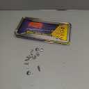 BGGTMO Stainless Steel License Plate Frames- 2 Pack Heavy Duty Polished Mirror Car Tag Cover with Chrome Screws Caps, 4 Holes Front & Rear Holders with Fasteners, Inserts, Rust/Rattle Proof Pads