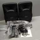 Portable PA System with Stands for Indoor and Outdoor, DJ Speaker with Dual 8", Wireless Party Speaker with Microphone TWS/AUX/USB