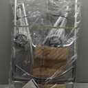 Drive Medical Two-Button Folding Walker With Wheels - Lightweight Rolling Mobility Support - Adjustable Height - Dual Push-Button Operation - 5 Inch Front Wheels - Durable Aluminum - Silver