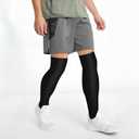 CHARMKING 3 Pairs Thigh High Compression Socks for Women and Men 15-20 mmHg Boost Circulation and All Day Comfort (L/XL, Black/Red/Blue)