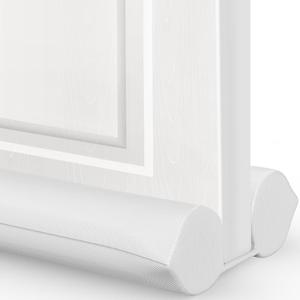 Comfyanno Under Door Draft Stopper - Bottom Door Gap Filler & Seal - Fits 30 to 36 Door, Block Cold Air, Noise, Sound, Wind, Bugs, Easy to Install, Double Side Block, No Adhesive, White (36 Inch (Pack of 1))
