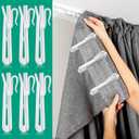 2 x HAPY SHOP 50Pcs Plastic Pinch Pleat Curtain Hooks, 85mm Adjustable Pinch Pleat Hooks Ratchet System Curtain Pleat Hook for Window Curtain, Door Curtain and Shower Curtain