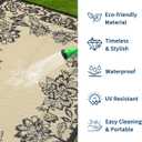 Garvee Outdoor Rugs 9’x12’ Waterproof Reversible Mats, Large Area Plastic Straw Rug, Outside Carpet, Butterfly Floral Rv Mat for Patio Camping Picnic Backyard Deck Balcony Porch Beach Trailer
