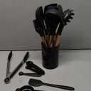 MegaChef Tool Black Utensil Set, 14 Piece, Gray and Wood