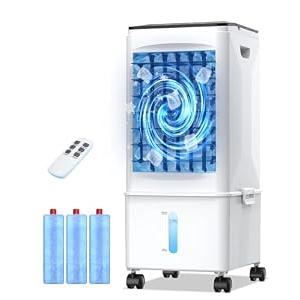 Portable Air Conditioners, [2.5 Gal] Fast Cooling Evaporative Air Cooler, 60W Quiet Portable AC Unit w/Remote & Timer, 4-IN-1 Swamp Cooler, Windowless Air Conditioner Fan for Bedroom Dorm Garage